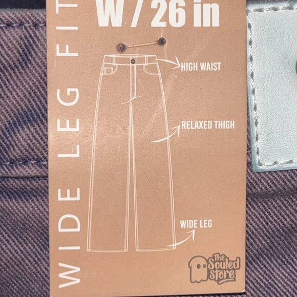 THE SOULED STORE DENIM DIVISION DISNEY LILO & STITCH ANGEL WIDE LEG FIT JEANS 26 - Picture 12 of 12